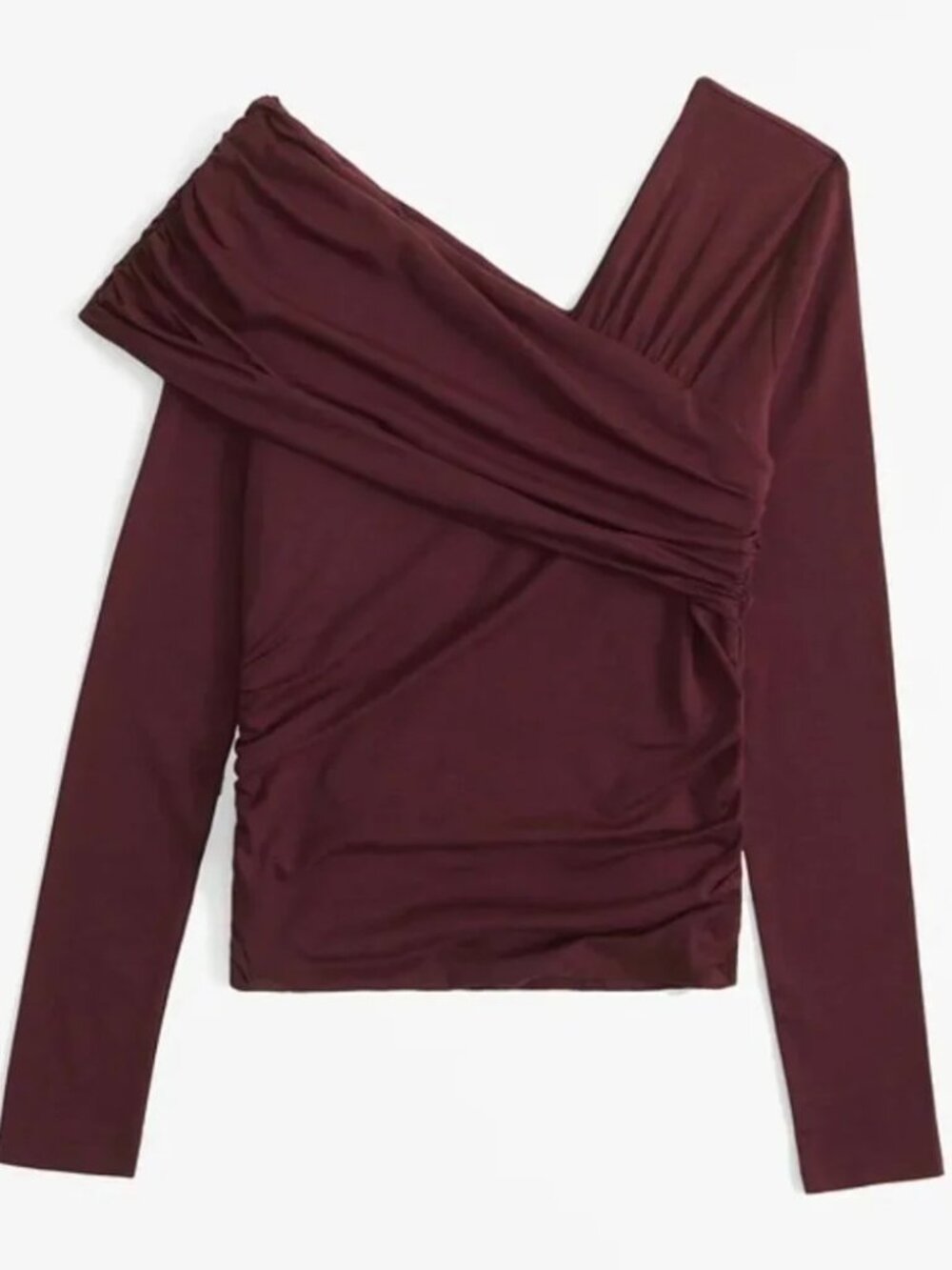 Abercrombie & Fitch A&F Modal-Blend Collection Off the Shoulder Draped Top